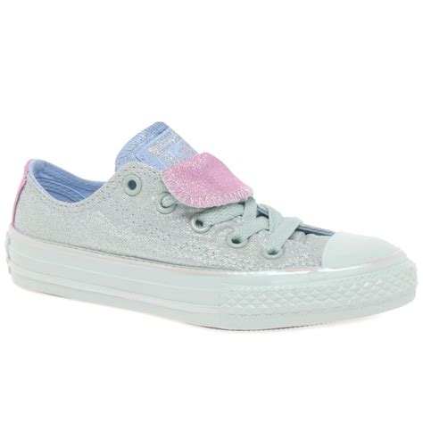 Converse Double Tongue Girls Youth Canvas Shoes Charles Clinkard