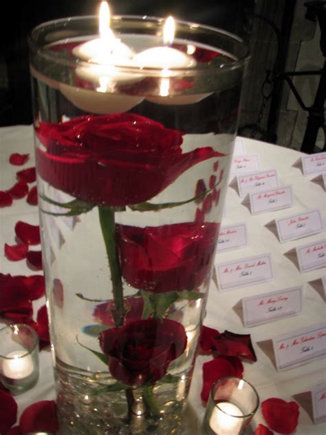 Things We Love Submerged Centerpiece 101 Red Rose Centerpiece