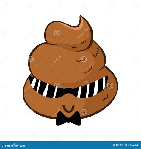 Vector Cool Poop Emoji In Sunglasses Stock Vector Illustration Of