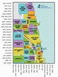 La carte de Chicago, quartiers de Quartiers de Chicago carte (États ...