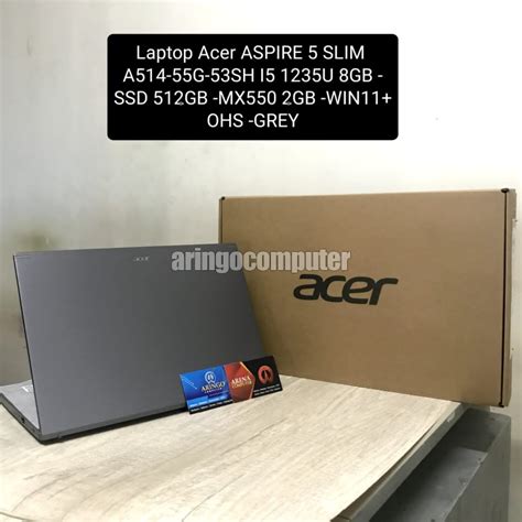 Aringo Laptop Acer Aspire 5 Slim A514 55g 53sh I5 1235u 8gb Ssd