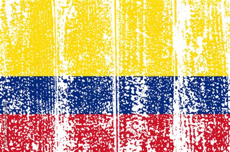 Colombian Grunge Flag Vector Illustration Stock Image And Royalty