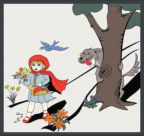 Royalty Free Little Red Riding Hood Wolf Clip Art Vector Images