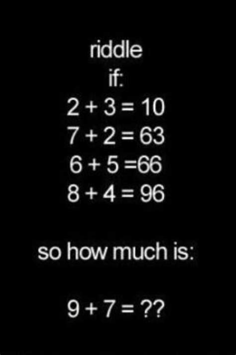 Try To Solve This Puzzle Maths And Post Answer Math Riddles Math Riddles With Answers Math