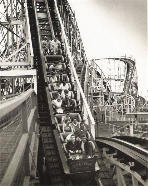 Vintage Rollercoaster Coney Island Amusement Park Roller Coaster Coney Island