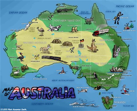 Australia Map Tourist Attractions