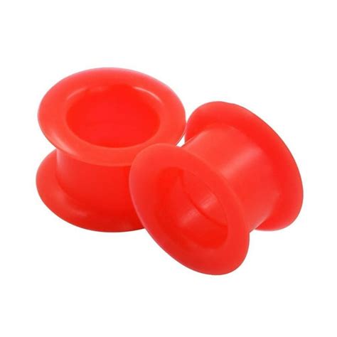 Hard Silicone Red Tunnels 2 Pieces 1 Pair B7112 2g 6mm