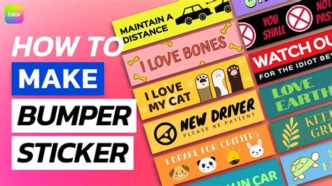 How To Make Bumper Sticker Youtube