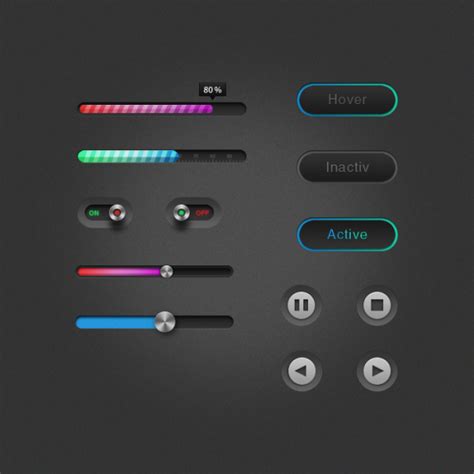 Free 21 Ui Buttons In Psd Vector Eps