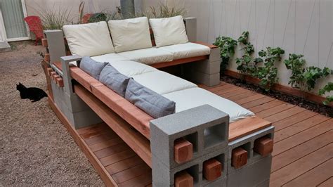 Cinder Block Outdoor Furniture Drapes Dining Room