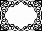 a black and white image of a celtic design