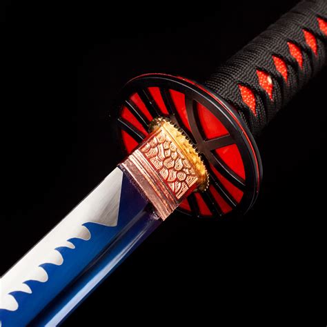 Handmade Japanese Katana Sword High Manganese Steel With Blue Blade And