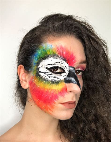 Parrot Facepaint Watercolour In 2020 Creative Makeup Crazy Makeup