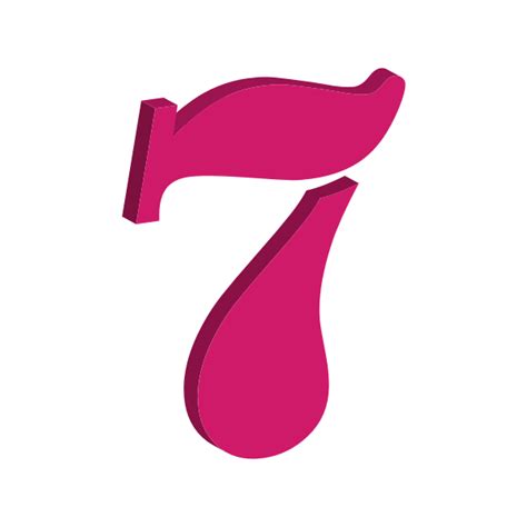 Vector Clip Art Of Pink Number Seven Free Svg