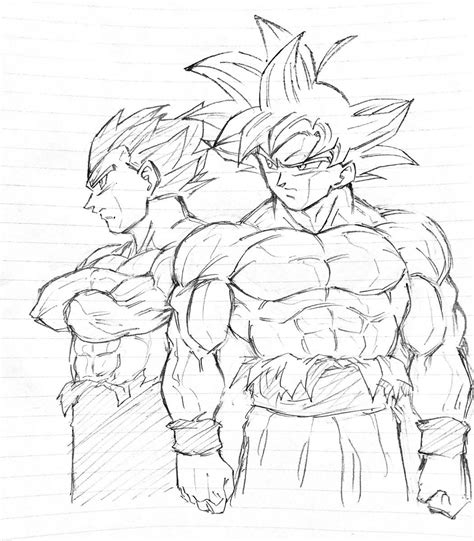 Goku Mastered Ultra Instinct And Ultra Blue Vegeta Dibujos Dibujos De
