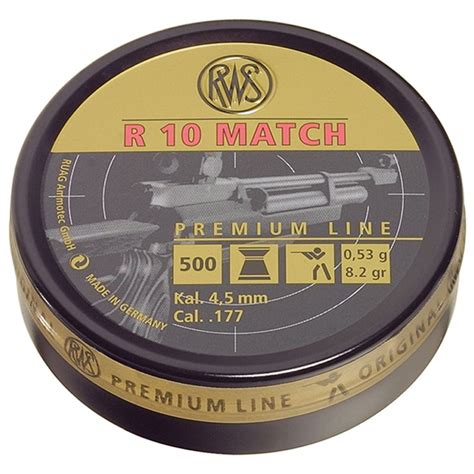 Rws R10 Match 500ct Pellets Airgun Ammunition Camouflageca