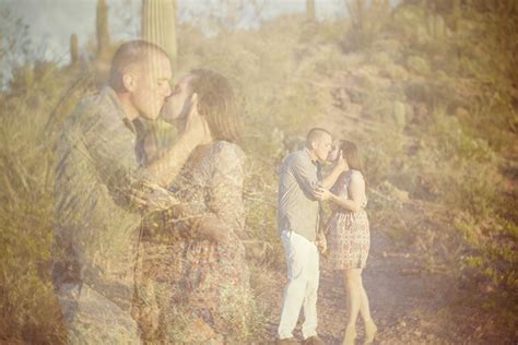 Double Exposure Behind The Scenes Engagement Session Tucson Photographer