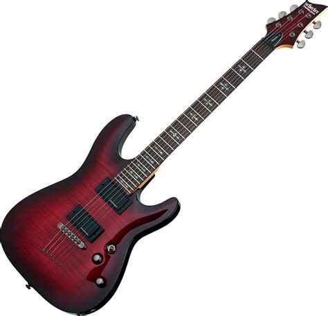 Schecter Demon 6 Crimson Red Burst Solid Body Electric Guitar Red