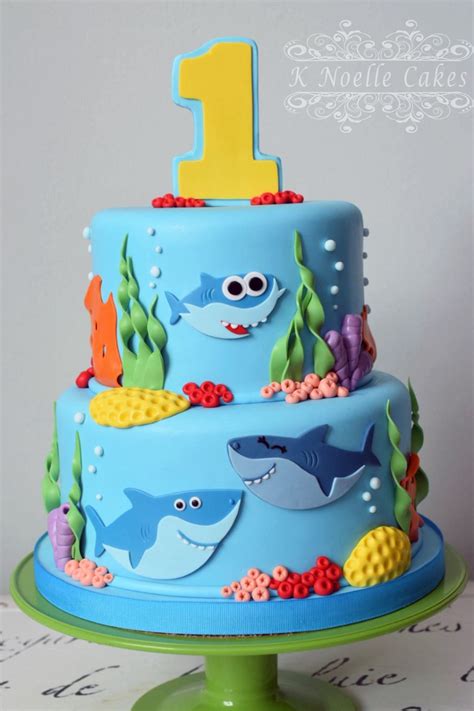 How To Make A Baby Shark Birthday Cake Greenstarcandy
