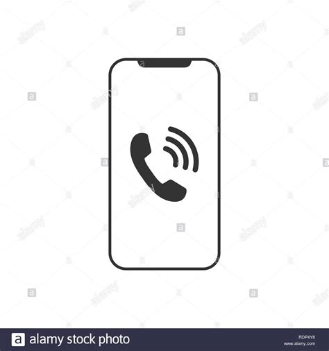 Smartphone Icon Cell Phone Symbol Mobile Gadget Stock