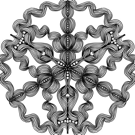 An Intricate Black And White Circular Design