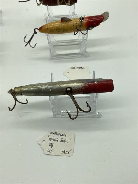 VTG Antique Fishing Lure Shakespeare Lot Frog Wiggle Tantalizer Dopey
