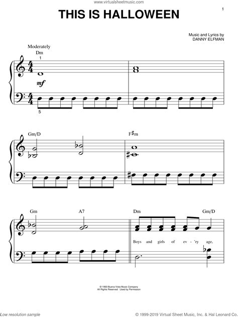 This Is Halloween Guitar Tabs Nightmare Before Christmas - Elfman - This Is Halloween (from A Nightmare Before Christmas) sheet