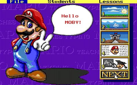 Mario Teaches Typing Mario Teaching Mario Characters