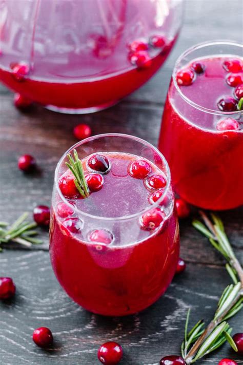 Alcoholic Drinks Best Cranberry Holiday Punch Recipe Easy And