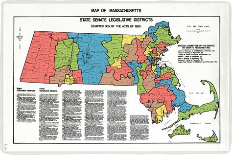 Map Of Massachusetts State Senate Legislative Districts Chapter 305