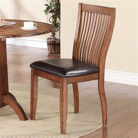 Winners Only Broadway Slat Back Side Chair With Upholstered Seat