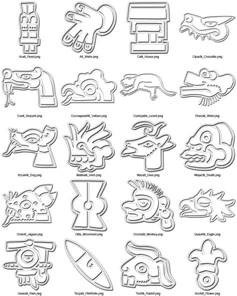 Aztec Symbols Aztec Symbols Aztec Art Maya Art