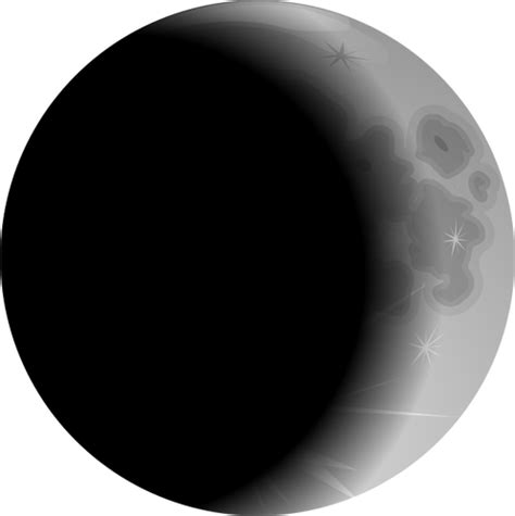 Illustration Of Crescent Black Moon Public Domain Vectors