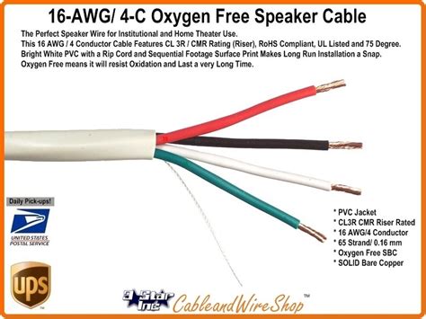 16 Awg 4 Conductor Oxygen Free Speaker Cable 164 500 3 Star Inc Logo