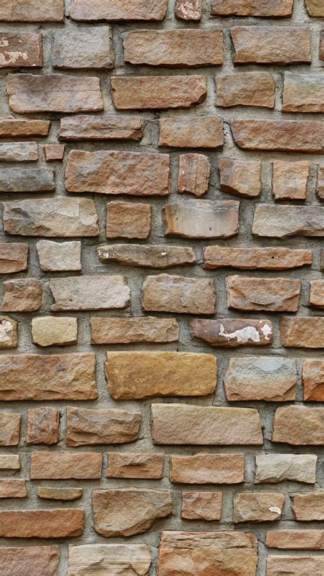 Download Wallpaper 800x1420 Bricks Wall Background Relief Iphone Se