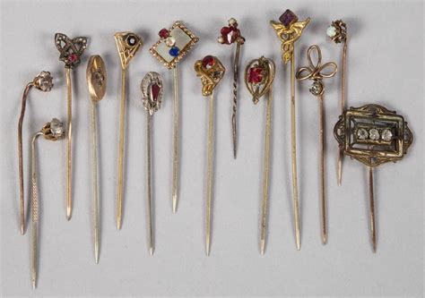 assorted vintage stick pins lot of 14 aug 26 2017 jeffrey s evans and associates in va