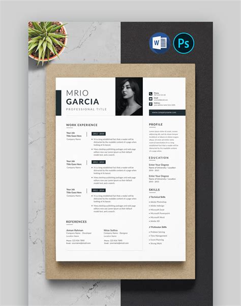 22 Free Minimalist Resume Templates For Word And More