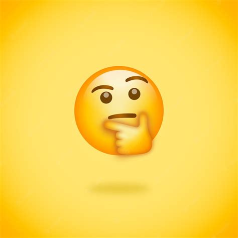 Premium Vector Thoughtful Emoji