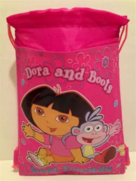 Nickelodeon Dora And Boots Fuchshia Sling Backpack Bag Sack Book Bag 699 Picclick