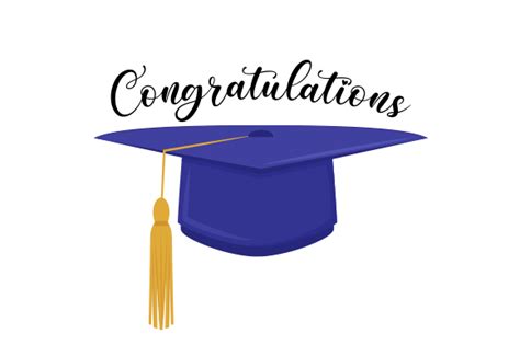 Congratulations Graduation Cap In Royal Blue Svg Cut File By Creative Fabrica Crafts · Creative