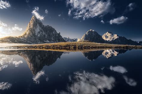 Lake Mountain Sky Reflection Desktop Wallpapers High