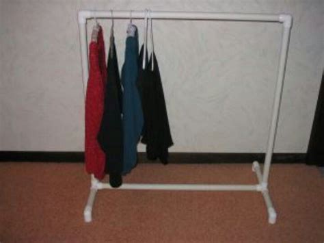 A beautiful storage rack is ready to store your items of diy pvc pipe paint rack: For yard sales | Clothing rack, Diy clothes closet ...