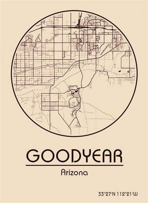 Karte Map ~ Goodyear Arizona Vereinigte Staaten Von Amerika