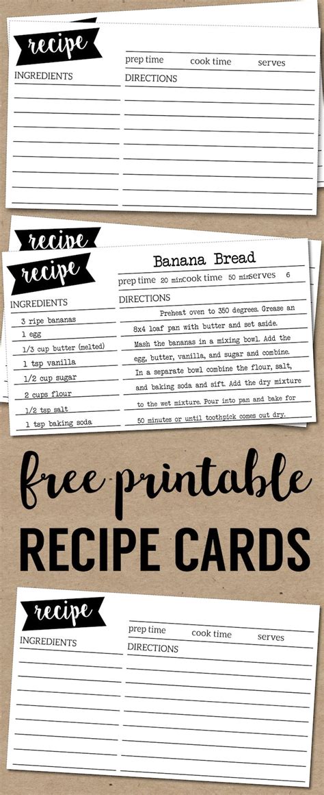 Recipe Book Diy Recipe Book Templates Card Templates Printable