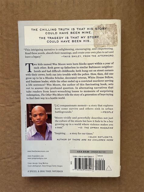 The Other Wes Moore One Name Two Fates By Wes Moore 2011 Trade
