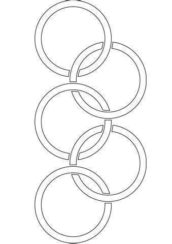 Colored brushs template design grunge circles vector. Classic Olympic Rings coloring page | SuperColoring.com