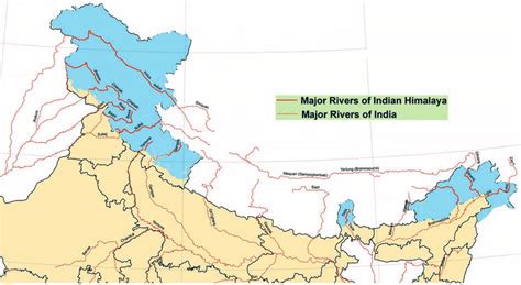 Map Of Indian Himalaya Showing Major Rivers Download Scientific Diagram