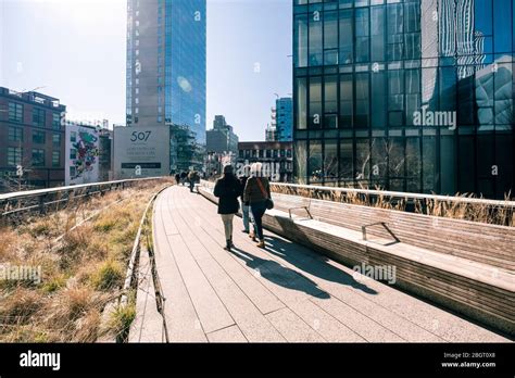 The High Line Known As High Line Park Elevated Linear Park Winter
