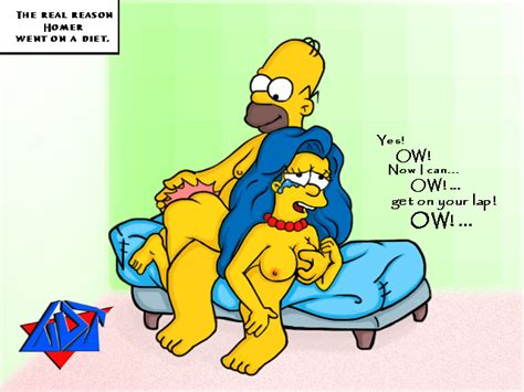 Rule Ass Breasts Color Female Homer Simpson Human Male Marge Simpson Nipples Nude Sitting