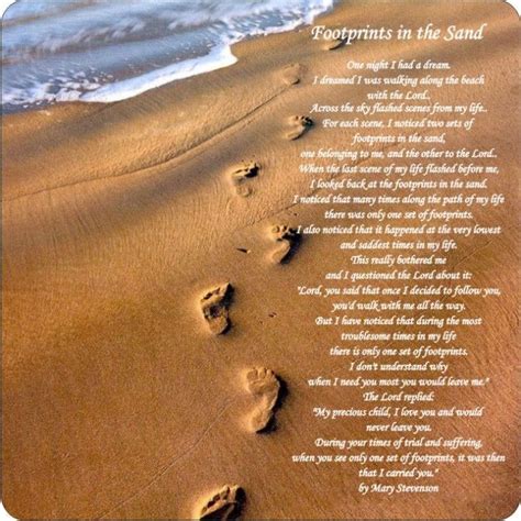 Footprints In The Sand Poem Birthday Wishes In Heaven Footprint